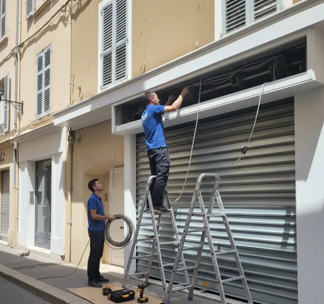 Motorisation rideau métallique - Automatisation à Lyon - DRM Lyon